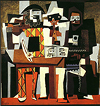 Pablo Picasso Musiciens aux masques Summer 1921 oil painting reproduction