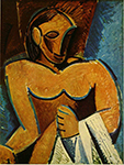 Pablo Picasso Nu à la serviette Winter 1907 oil painting reproduction