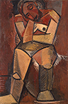 Pablo Picasso Seated Woman , 1908 oil painting reproduction