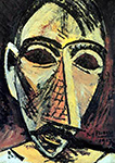 Pablo Picasso Tête d'homme Summer 1907 oil painting reproduction