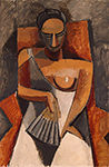 Pablo Picasso Woman with a Fan , 1907 oil painting reproduction