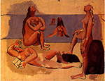 Pablo Picasso Cinq baigneuses. Summer 1920 oil painting reproduction