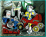 Pablo Picasso Claude et Paloma à joue. 1950 oil painting reproduction