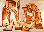 Pablo Picasso Deux femmes sur la plage. 16-February 1956 oil painting reproduction