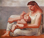 Pablo Picasso Femme et enfant au bord de la mer 1921 oil painting reproduction