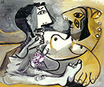 Pablo Picasso Homme et femme nue. 30-October 1967 oil painting reproduction