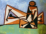 Pablo Picasso Homme et femme sur la plage. 18-April1956 oil painting reproduction