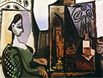 Pablo Picasso Jacqueline dans l'atelier. 2~8-April 1956 oil painting reproduction