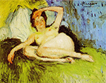 Pablo Picasso Jeanne (Nu couché). 1901 oil painting reproduction