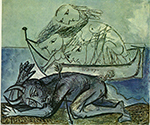 Pablo Picasso Minotaure blessé. 31-December 1937 oil painting reproduction