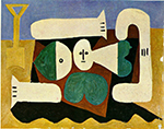 Pablo Picasso Nu sur la plage et pelle. 12-April 1960 oil painting reproduction