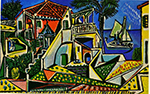 Pablo Picasso Paysage méditerranéen. 10-September 1952 oil painting reproduction