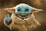 Yoda 3 painting for sale