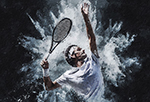 Federer Serves painting for sale