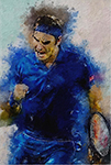 Federer Wins painting for sale